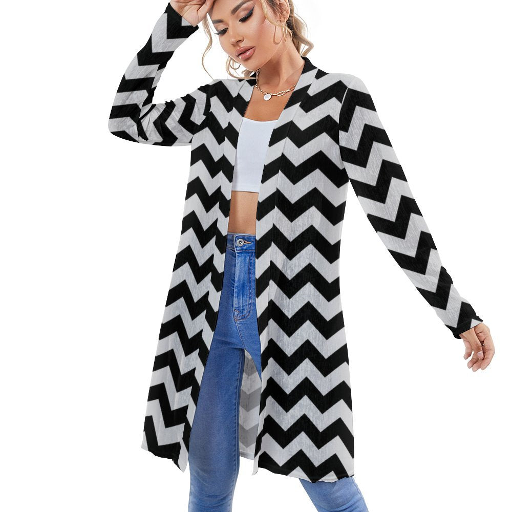 Women's Mid-Length Cardigan (NZ060) Medium length cardigan