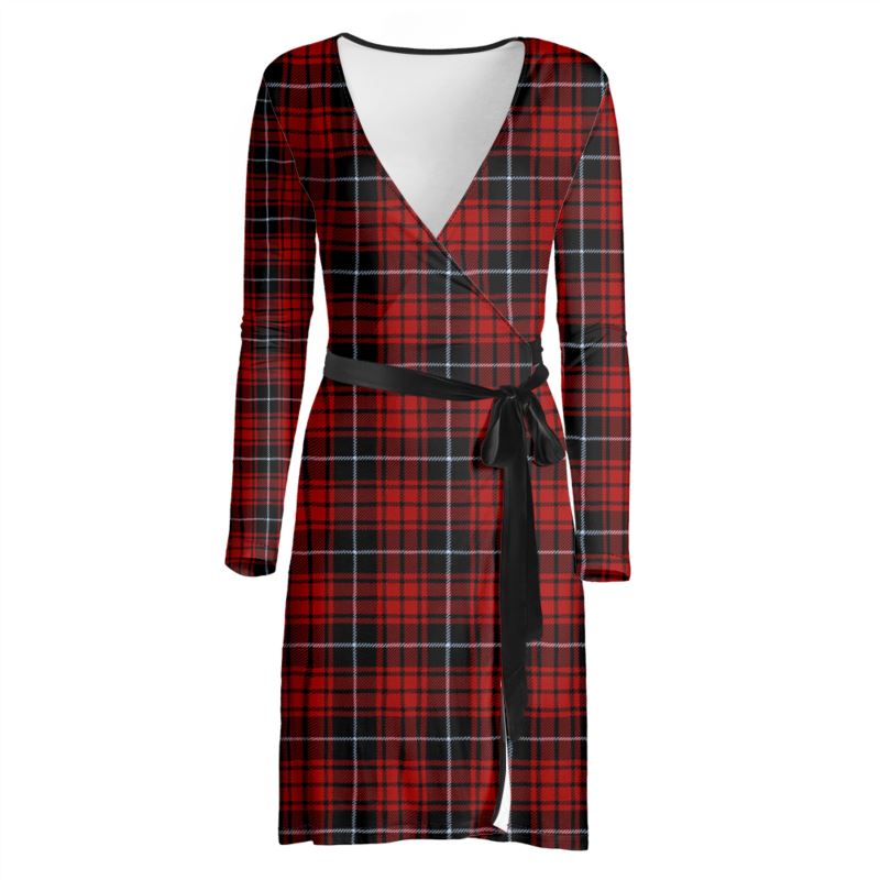 strapless open back dress Clad in Plaid Wrap Dress L / Soft Fashion Jersey 5.9 oz