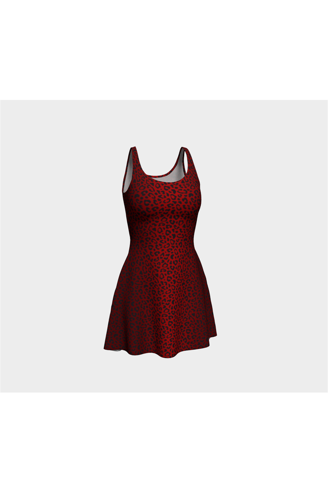 green emerald velvet dress Leopard Print Flare Dress by Voodoo Vixen main image 1