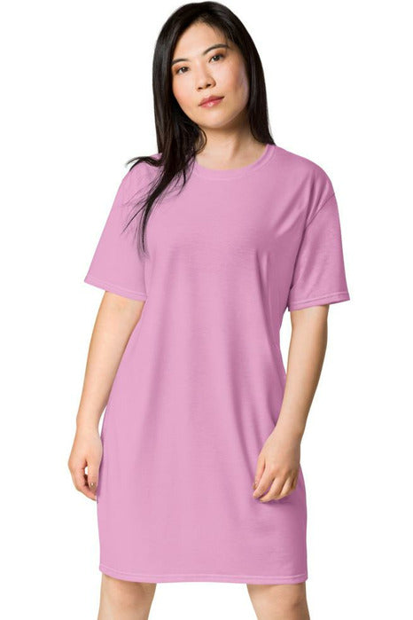 Rose Pink T-Shirt Dress 4XL