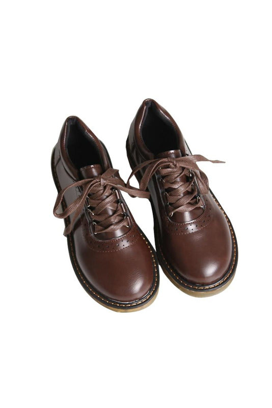Vintage Oxford Shoes For Women Brown / 5
