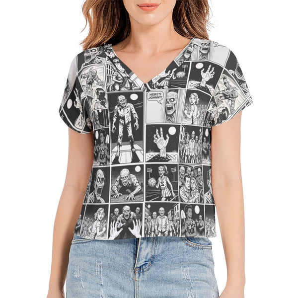 Batwing Sleeve V-Neck Top