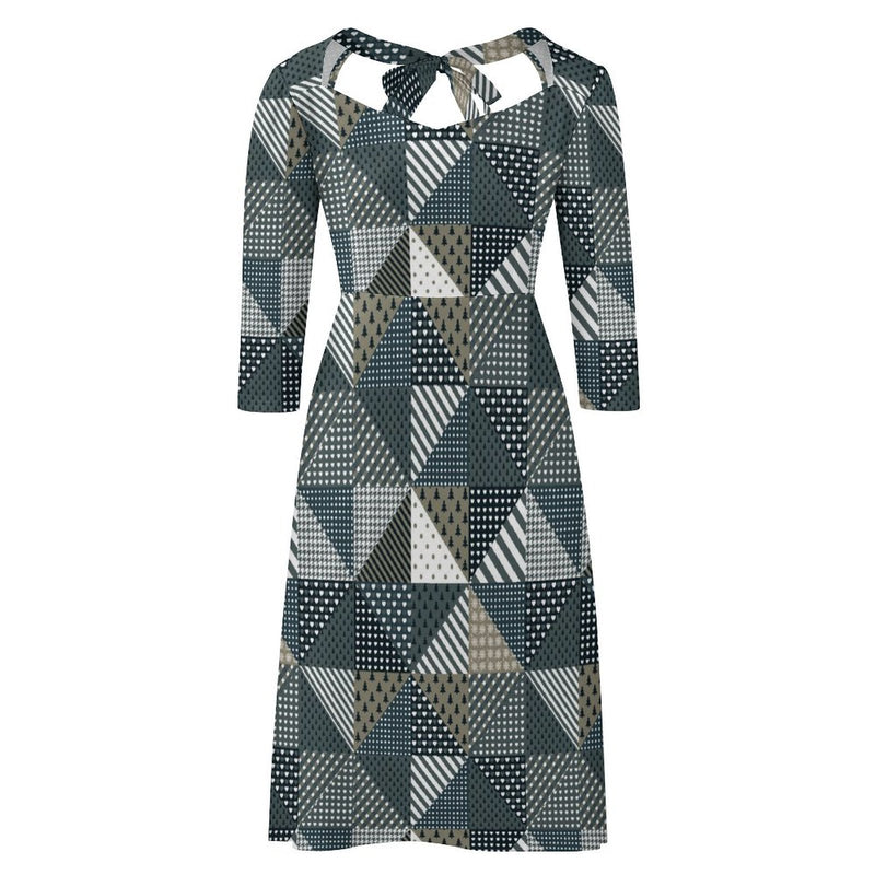 Patchwork Women&#039;s Sweetheart Dress Flare dress