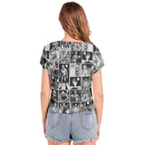 Batwing Sleeve V-Neck Top