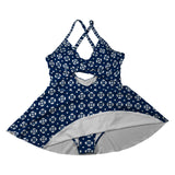 Peacefully Posh Women's Twist Front Skirted Swimsuit