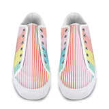 striped print colorful 2A Seattle Low Top Men's Shoes (Model 1013-6)