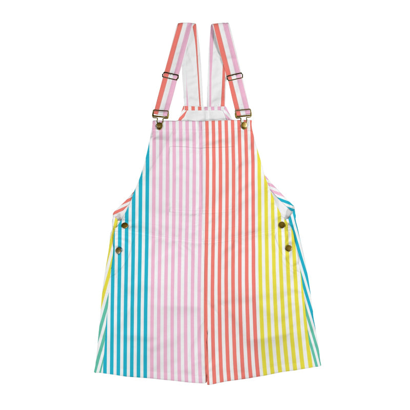 striped print colorful 2A Unisex Shorts Suspender Jumpsuit (Model L78)