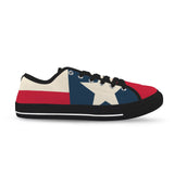 tex flag print 2 Seattle Low Top Men's Shoes (Model 1013-6)