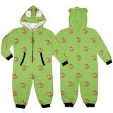 dinosaur print 10 AB One-Piece Zip up Hooded Pajamas for Little Kids