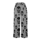 skull and bones print 30Z Women's Wide Leg Lounge Pants (Model L77)