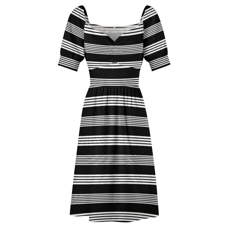 Sweetheart Neck Puff Sleeve Mini Dress (B271) Dress