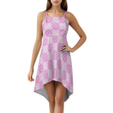 Women&#039;s High-Low Spaghetti Strap Dress Tailcoat skirt