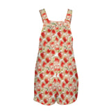 applewhite crystal print Women's Pocket Bib Short Romper