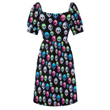 Sweetheart Neck Puff Sleeve Mini Dress (B271) Dress