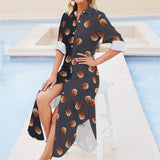 Button-Up Long Sleeve Shirt Dress Long sleeved shirt dress