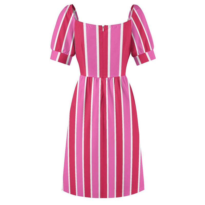 Sweetheart Neck Puff Sleeve Mini Dress (B271) Dress