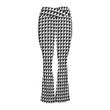 triangle black print High Waist Crossover Tummy Control Flare Leggings
