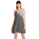 Spaghetti Strap Sleeveless Falred Hem Short Dress