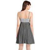 Spaghetti Strap Sleeveless Falred Hem Short Dress