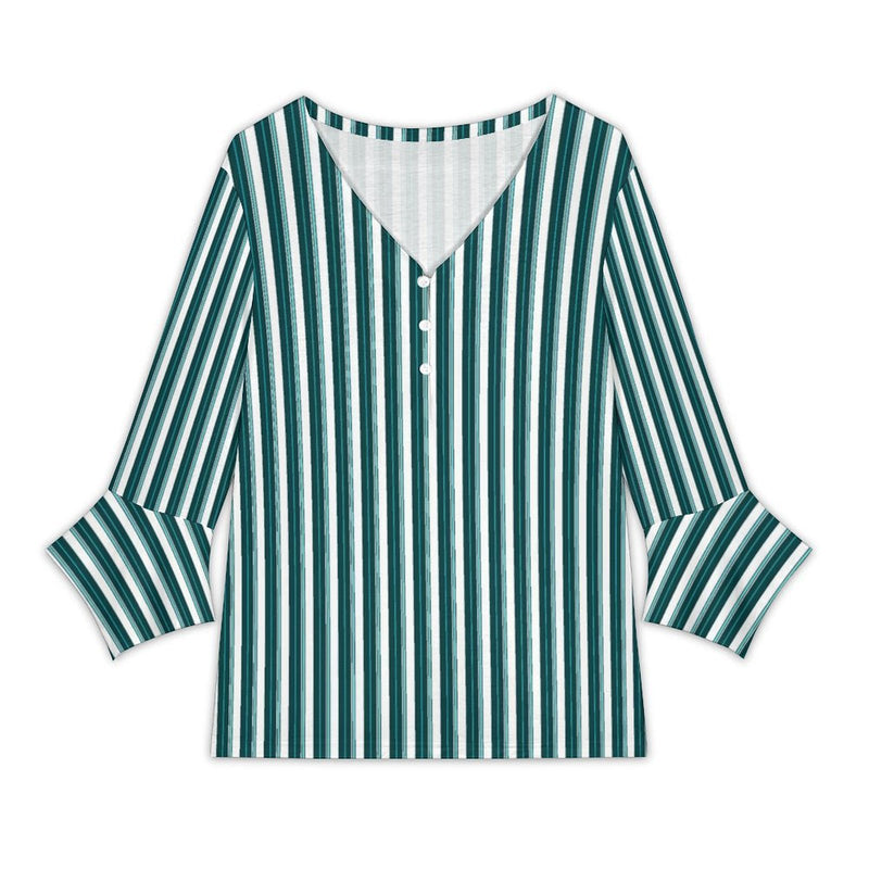 Women&#039;s V-Neck Petal Sleeve Blouse Petal sleeve top