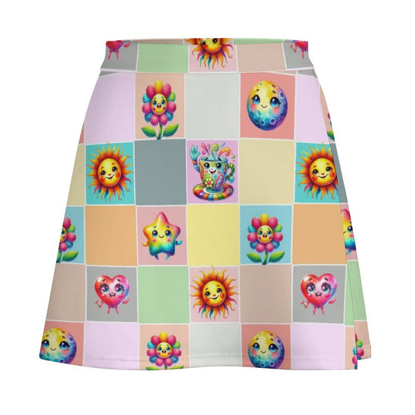 All Over Print Skirt (ALQ) Short skirt