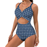 Peacefully Posh Women's Twist Front Tie Back Swimsuit (Model S57)