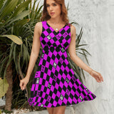 V-Neck Sleeveless Dress (NZ022)  Frocks