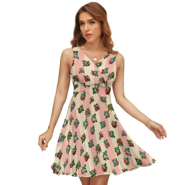 V-Neck Sleeveless Dress (NZ022)  Frocks