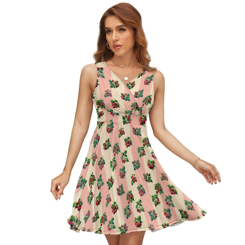 V-Neck Sleeveless Dress (NZ022)  Frocks