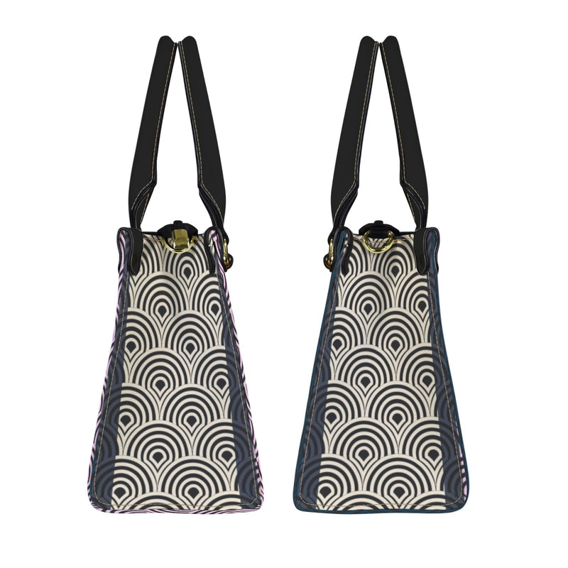 tricolor shell purse print PU Leather Handbag-Small (Model 1747)