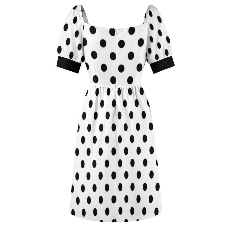 Sweetheart Neck Puff Sleeve Mini Dress (B271) Dress