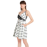 Spaghetti Strap Sleeveless Falred Hem Short Dress