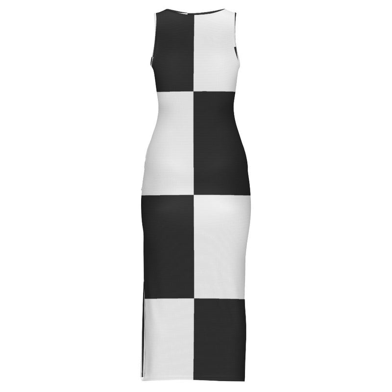 Sleeveless Bodycon Side Slit Long Dress Split cheongsam
