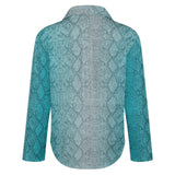 Long Sleeve Blouse (B648) Cropped hem shirt