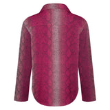 Long Sleeve Blouse (B648) Cropped hem shirt