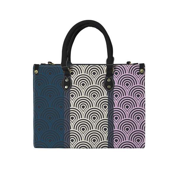 tricolor shell purse print PU Leather Handbag-Medium (Model 1747)