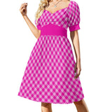 Sweetheart Neck Puff Sleeve Mini Dress (B271) Dress