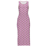 Sleeveless Bodycon Side Slit Long Dress Split cheongsam