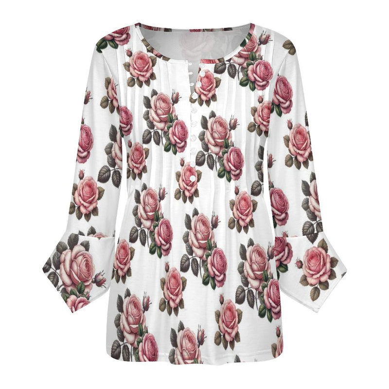 Women&#039;s Ruffled Petal Sleeve Top Women's ruffled petal sleeve top