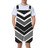 v bias print bw Unisex Shorts Suspender Jumpsuit (Model L78)