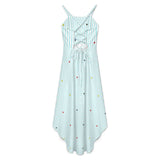 Women&#039;s High-Low Spaghetti Strap Dress Tailcoat skirt