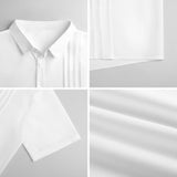 Houndstooth Men's Lapel Collar Folds Design Shirt
