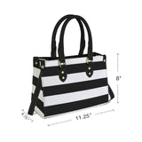 Boldy Go Striped PU Leather Handbag-Small