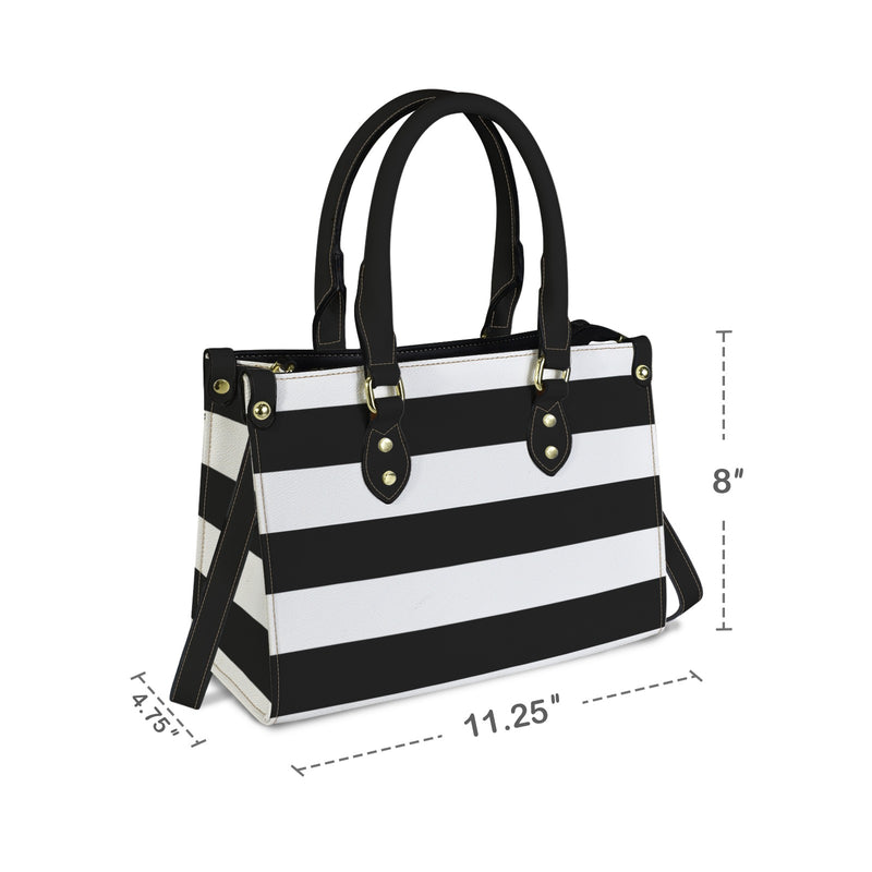 Boldy Go Striped PU Leather Handbag-Small