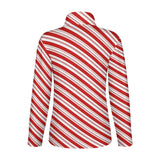 Candy Cane Women&#039;s Long Sleeve Yoga Shirt