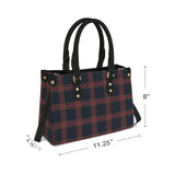 large plaid yoga_leggings_template-Recovered-Recovered PU Leather Handbag-Small (Model 1747)