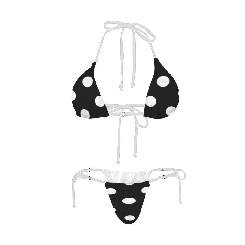 Polka Dot Template Athletic Top Whole Women's Halter String Bikini Set