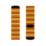 Retro Orange and Yellow Striped Socks