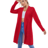 Women's Mid-Length Cardigan (NZ060) Medium length cardigan