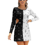 Hollow Slim-Fit Dress Slim dress with hollow waist